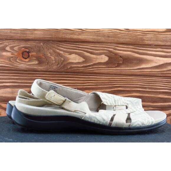 Grasshoppers Size 11 W Brown Slingback Fabric Women Sandal Shoes CHAI‎ 147 - Picture 4 of 8